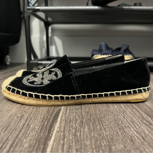 Tory Burch black velvet suede espadrilles - Picture 4 of 7